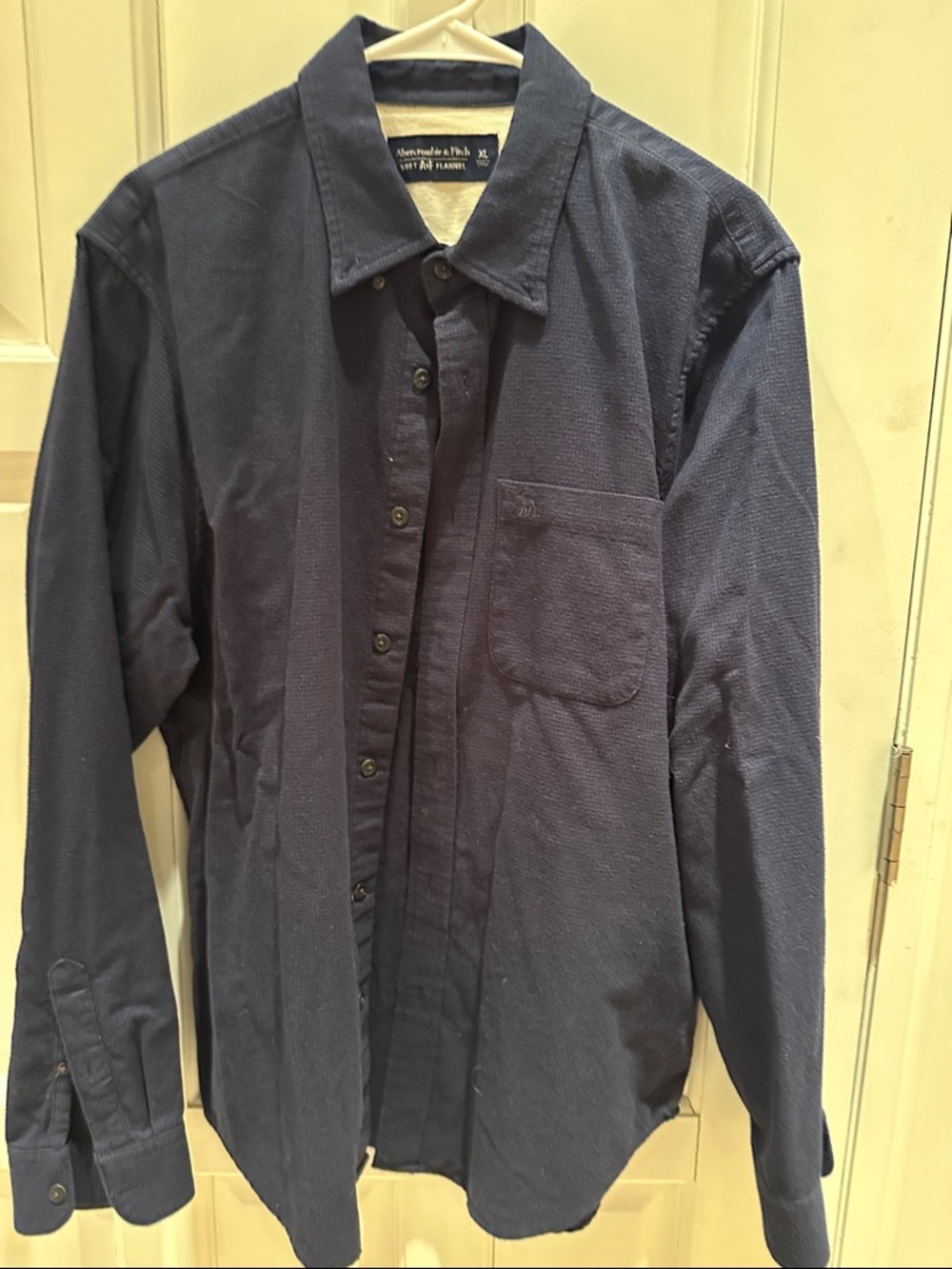 Abercrombie & Fitch Navy Long-Sleeve Button-Down Shirt